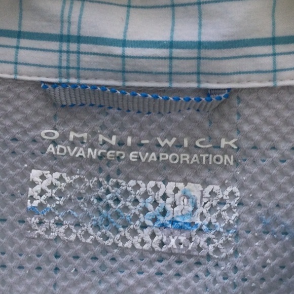 Columbia Omni-Wick Mens Shirt 19” Neck Short Sleeves Advanced Evaporation - Picture 3 of 11